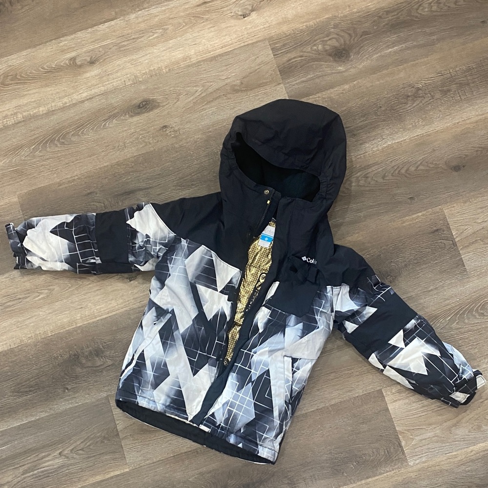 Columbia Black and Gray Hooded Jacket